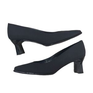 Stuart Weitzman Reashly Black Cordine Pumps